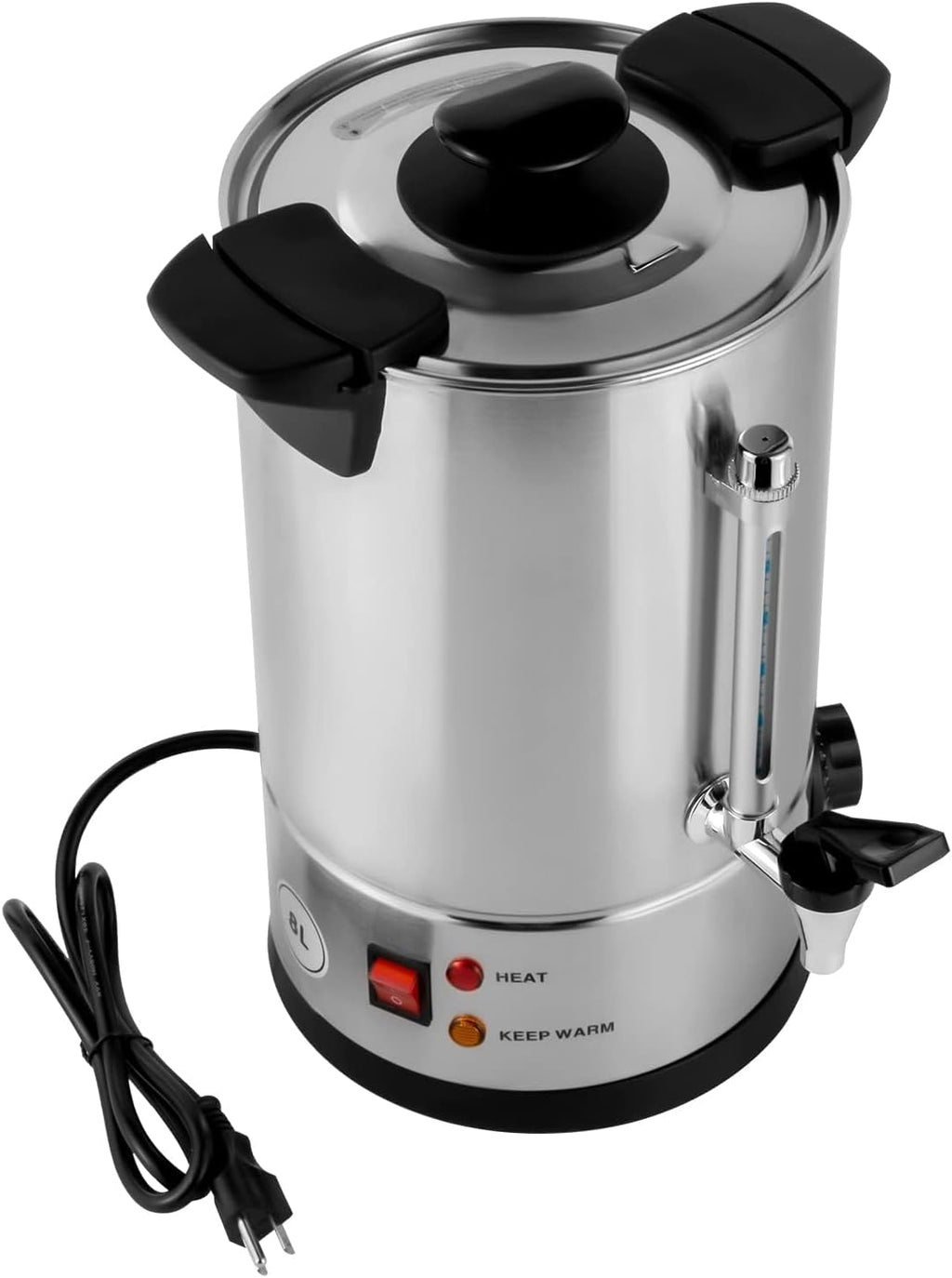 Large Coffee Dispenser, Automatic Hot Water Dispenser, Tea Dispenser, Commercial Grade Stainless Steel Coffee Urn, For Home, Party, (8L)
