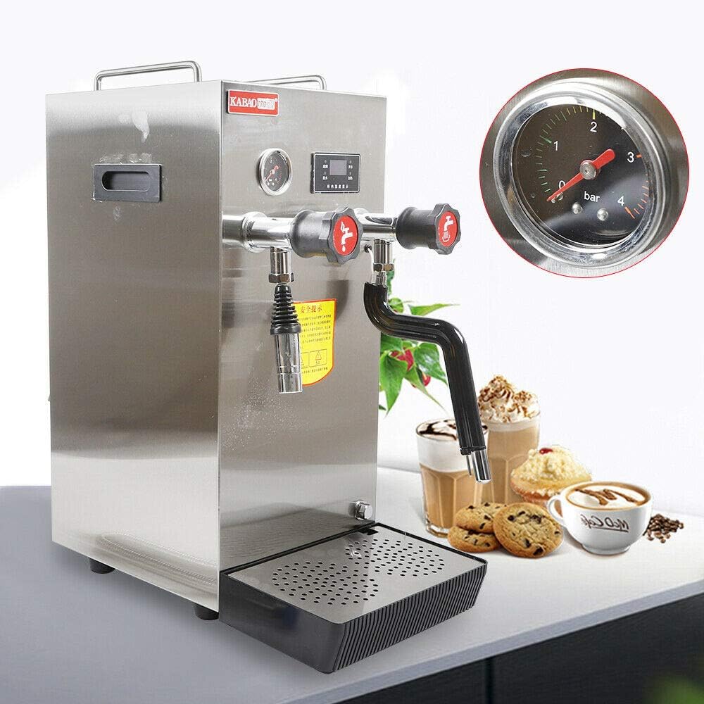 Commercial Milk Frother Machine Multi-purpose Electric Water Boiler Dispenser 2500W 2.1Gal Automatic Boiling Water Frother Commercial Steam Milk Foam Machine for Coffee Shop, Bar, Milk Tea Shop