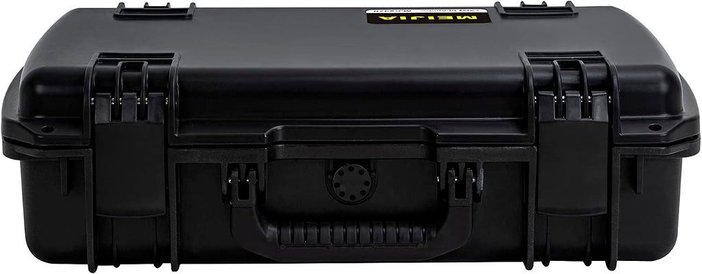 MEIJIA Premium Waterproof Hard Compact Camera Case with customizable fit foam,Full Protection with Light&Convenient Design,20.01'x14.7'x5.75',Elegant Black