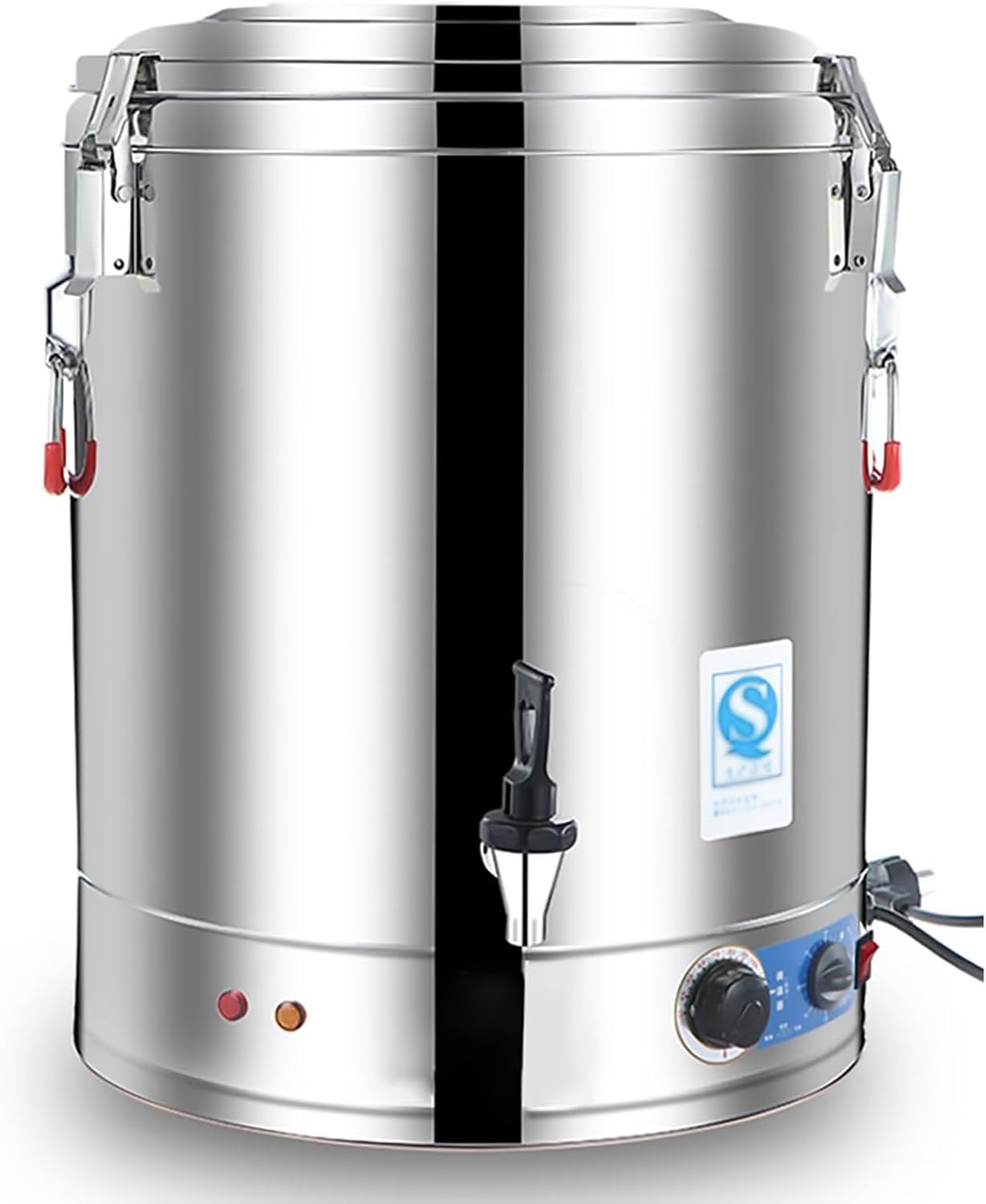 Stock Pot - Stainless Steel Commercial Large Capacity Catering Urn, 30L/40L/50L/60L Hot Water Boiler Dispenser, 30-110°C Temperature Control for Cafe, Office, Home,50L