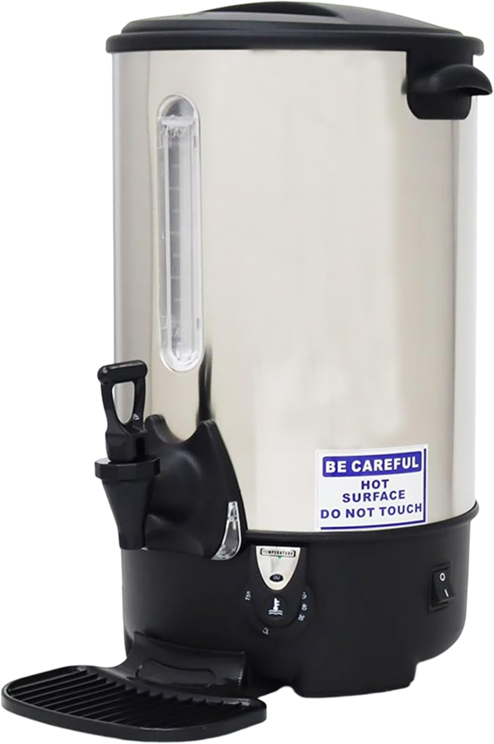 110V Combination Water Boiler 1500W Hot Water Dispenser 9.7L Stainless Steel Commercial Electric Boiling Bucket Multi-stage Temperature Control for Milk Tea Coffee Shop