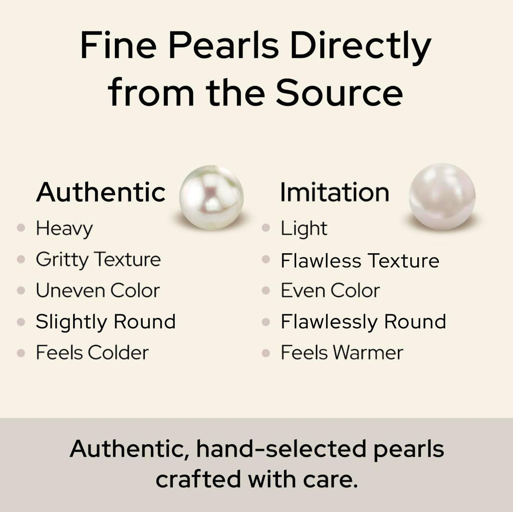 The Pearl Source Real Freshwater Pearl Necklace for Women, AAAA Genuine Cultured Freshwater Pearls, Classic Single Strand Pearl Necklace, 14K Gold, Fine Jewelry Gift