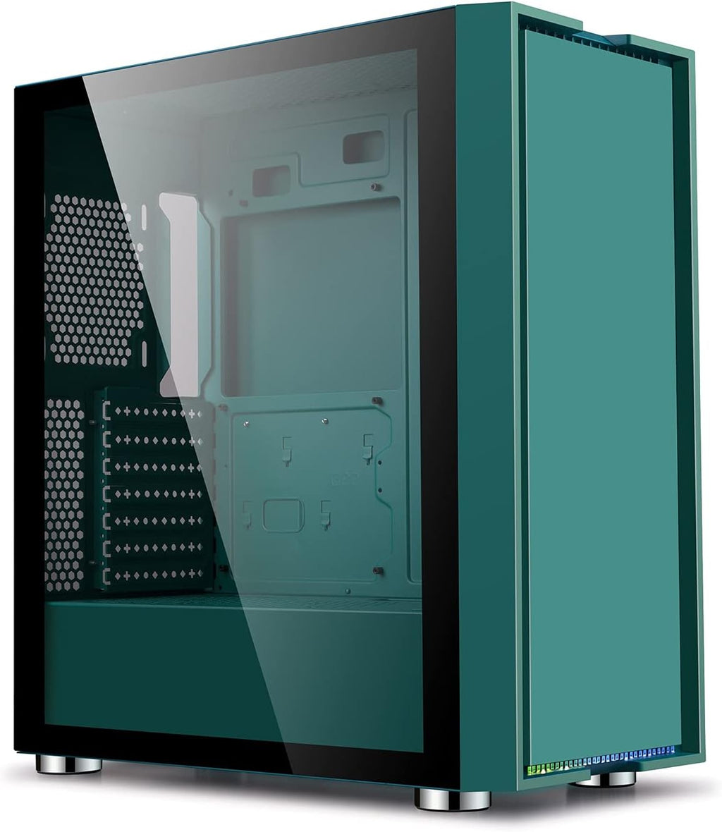 Computer Case, Mid-Tower ATX/M-ATX/ITX PC Gaming Case, Fully Transparent Side Panel, 8 Fan Positions, Support Water Cooling (Size : 44×21.5×48CM)