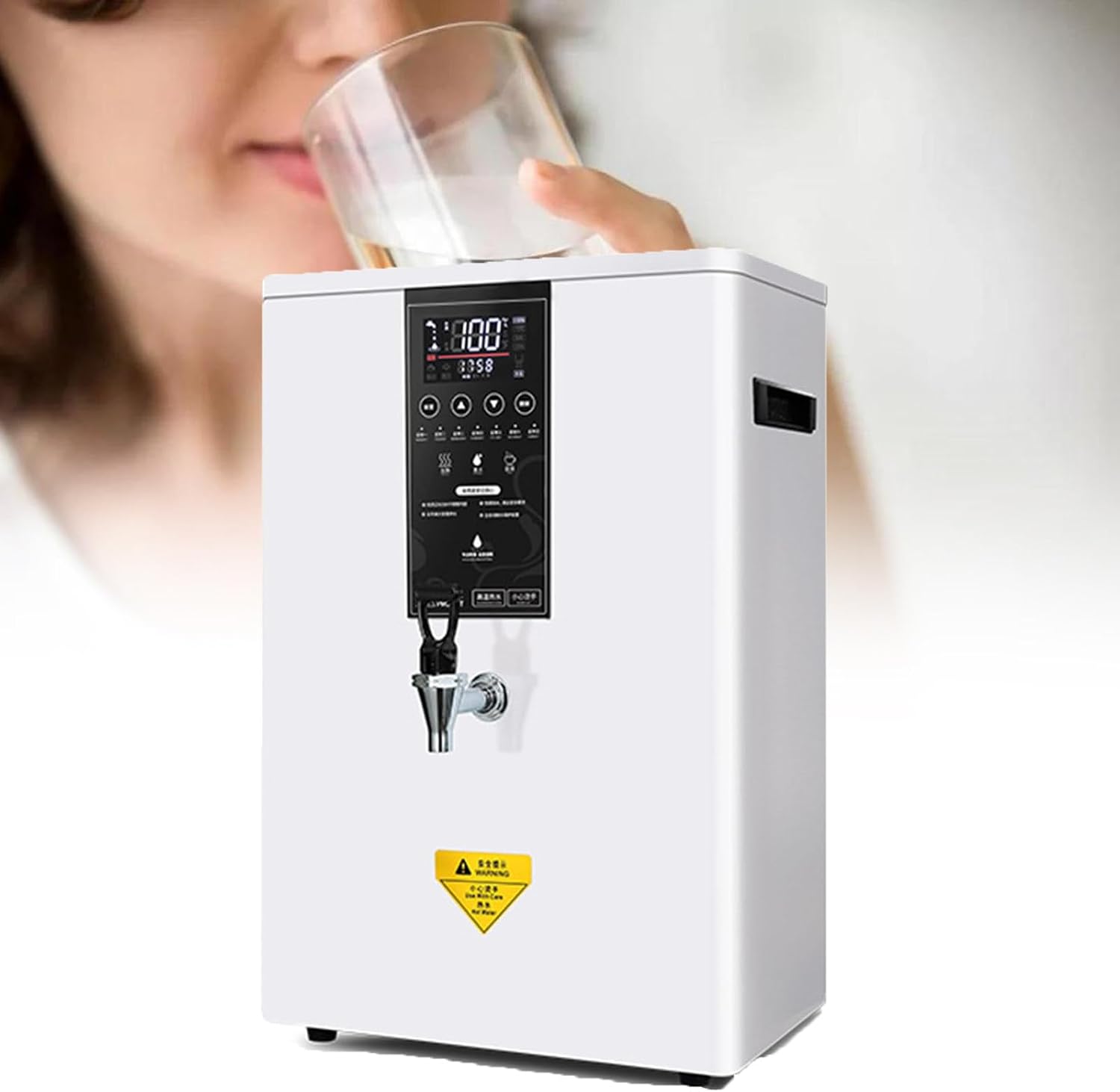 Electric Instant Hot Water Dispenser with Filter Lcd Display, 50l Energy Efficient Boiling Kettle, Kitchen Dispensers for Coffee Home Office,White-50L