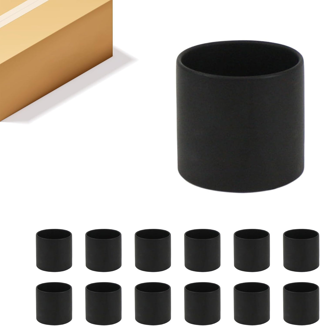 WGVI Matte Black Ceramic Cylinder Vase Width 5.5' Height 5', Flower Arrangements, Candle Holder, Terrarium Planter Pot, Storage Container Organizer, Pen Brush Holder, Tabletop Decor, Bulk, 12 Pcs