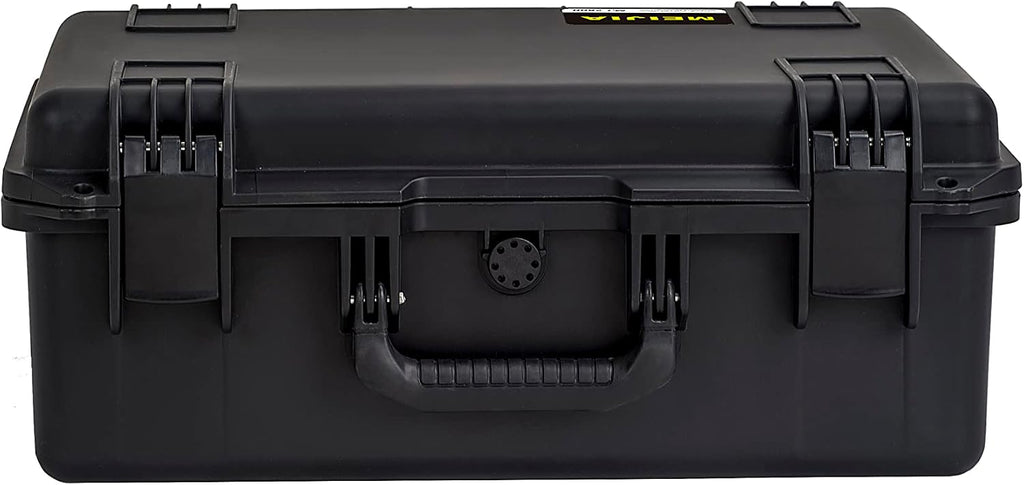MEIJIA Portable Premium Waterproof Hard Compact Compact Case with customizable fit foam,Lightweight and Strong Design,21.2'x16.0'x8.3',Elegant Black