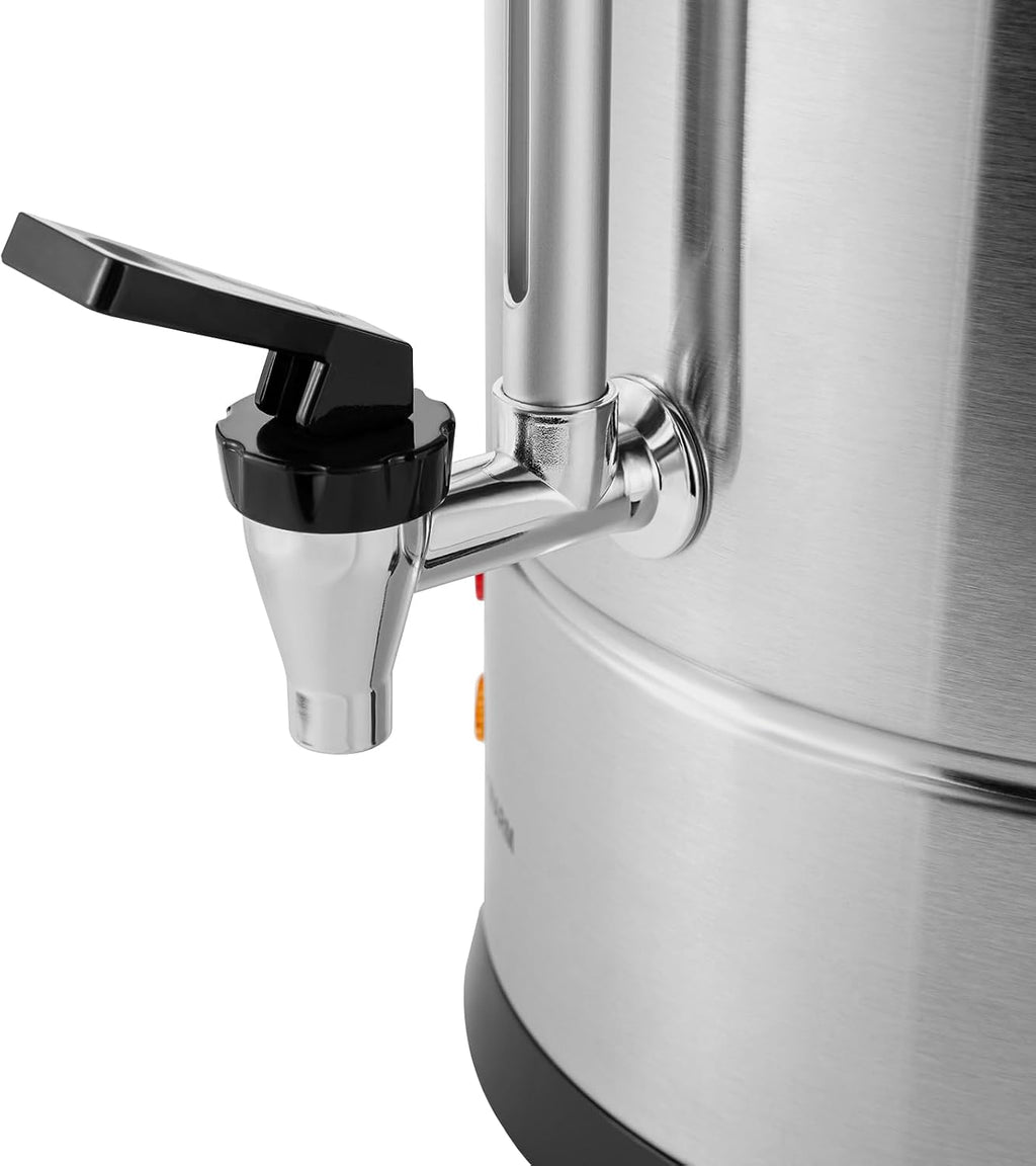25L/6.6gal Commercial Grade Stainless Steel Coffee Urn, Electric Hot Water Urn with Automatic Temperature Control, Large Capacity 80 Cups Coffee Maker for Parties, Office, Wedding, Catering Events