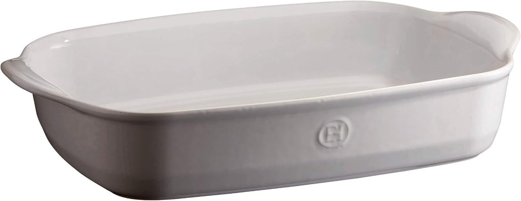 Emile Henry France Ovenware Ultime Rectangular Baking Dish, 16.5 x 10.6, Flour White