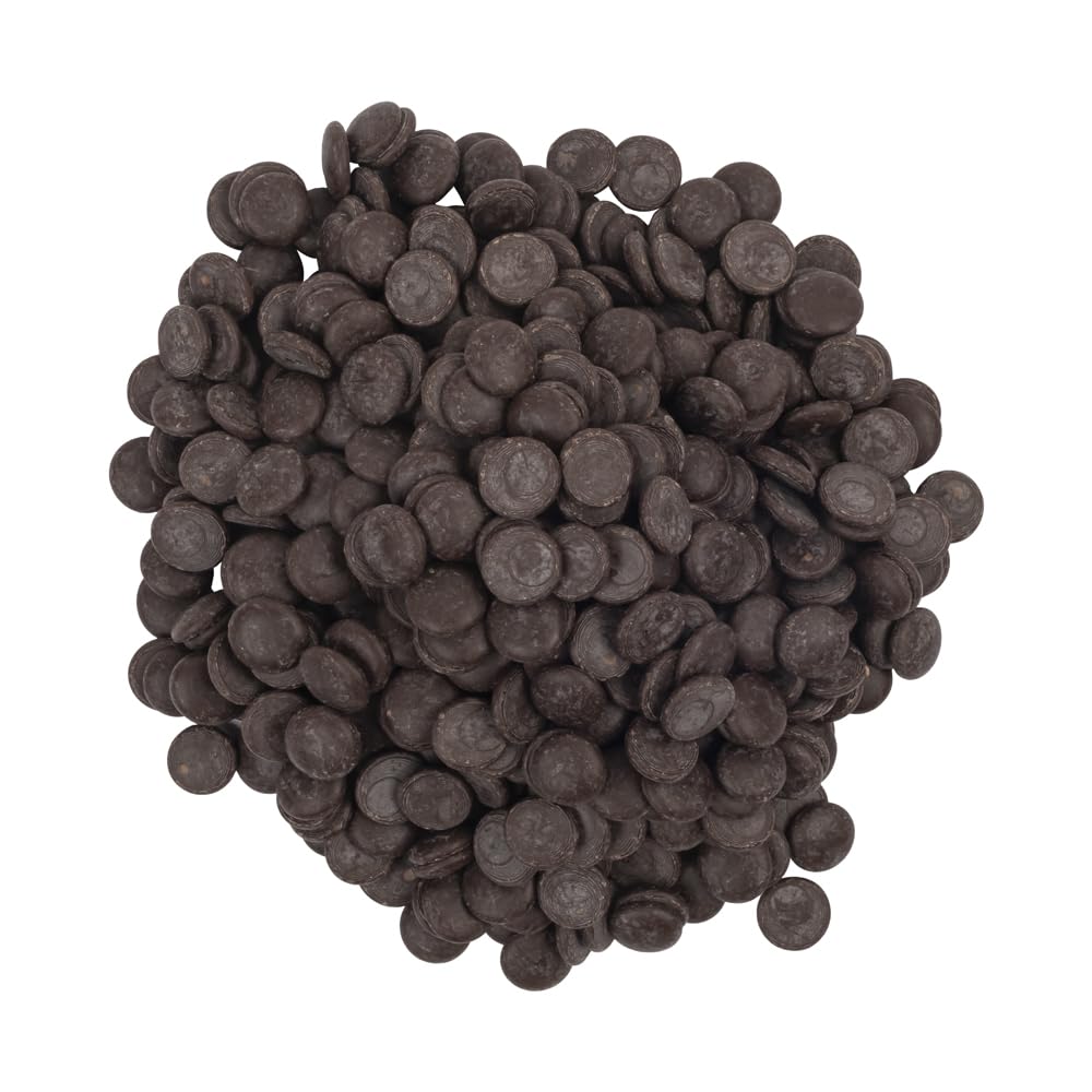 OliveNation Premium 55% Dark Couverture Chocolate - European Style Semi Sweet Baking Chocolate Wafers for Brownies, Cakes, Cookies, Frosting, Fillings, Ganache & Dipping, Molding Confections/Candy (160.00oz)