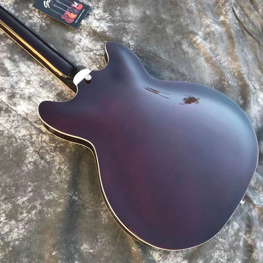 Custom Classic Lefty Jazz Electric Guitars Left Handed Jazz Customized Electric Guitar Hollow Body F Hole Electric Guitar