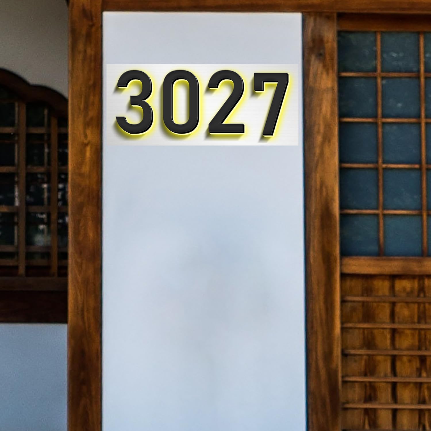 18 Inch Backlit LED Illuminated House Numbers For A Modern Home Look Stylish Light Up Address Signs Create A Striking First Impression Home Address Numbers,C