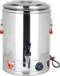2800W Commercial Electric Catering Urn, 30-110°C Temperature Control Knob, Hot Water Boiler Dispenser Tea Boiler, Electric Boiling Water Bucket,37L