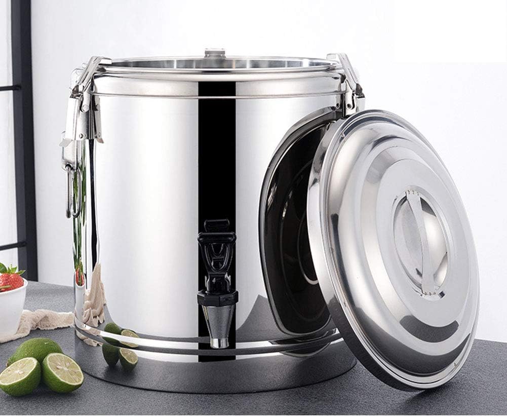 Drink Dispenser Hot Water Dispenser Insulated for Tea Ice Bucket Beverage Warmers Stainless Steel Urn for Coffee Water Milk Tea Sweet Wine Soup for Parties