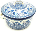 Polish Pottery Baker - Round Covered Casserole - Evening Poppies