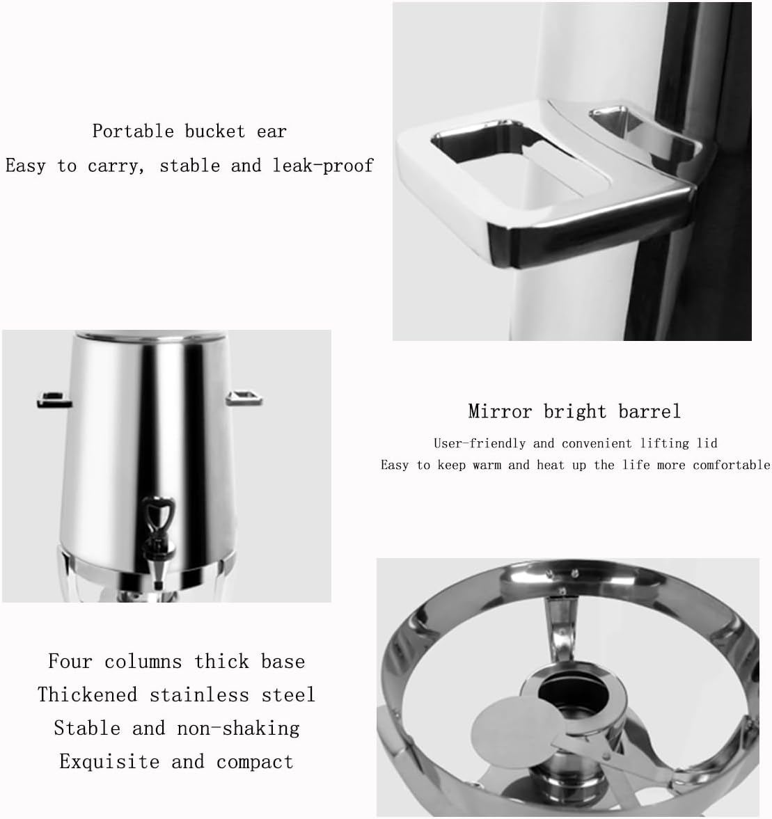 Coffee Hot Water Dispenser, Stainless Steel Kettle for Office, Parties, and Picnics - Ideal for Mulled Wine, Tea, Juice, and Other Hot Drinks.