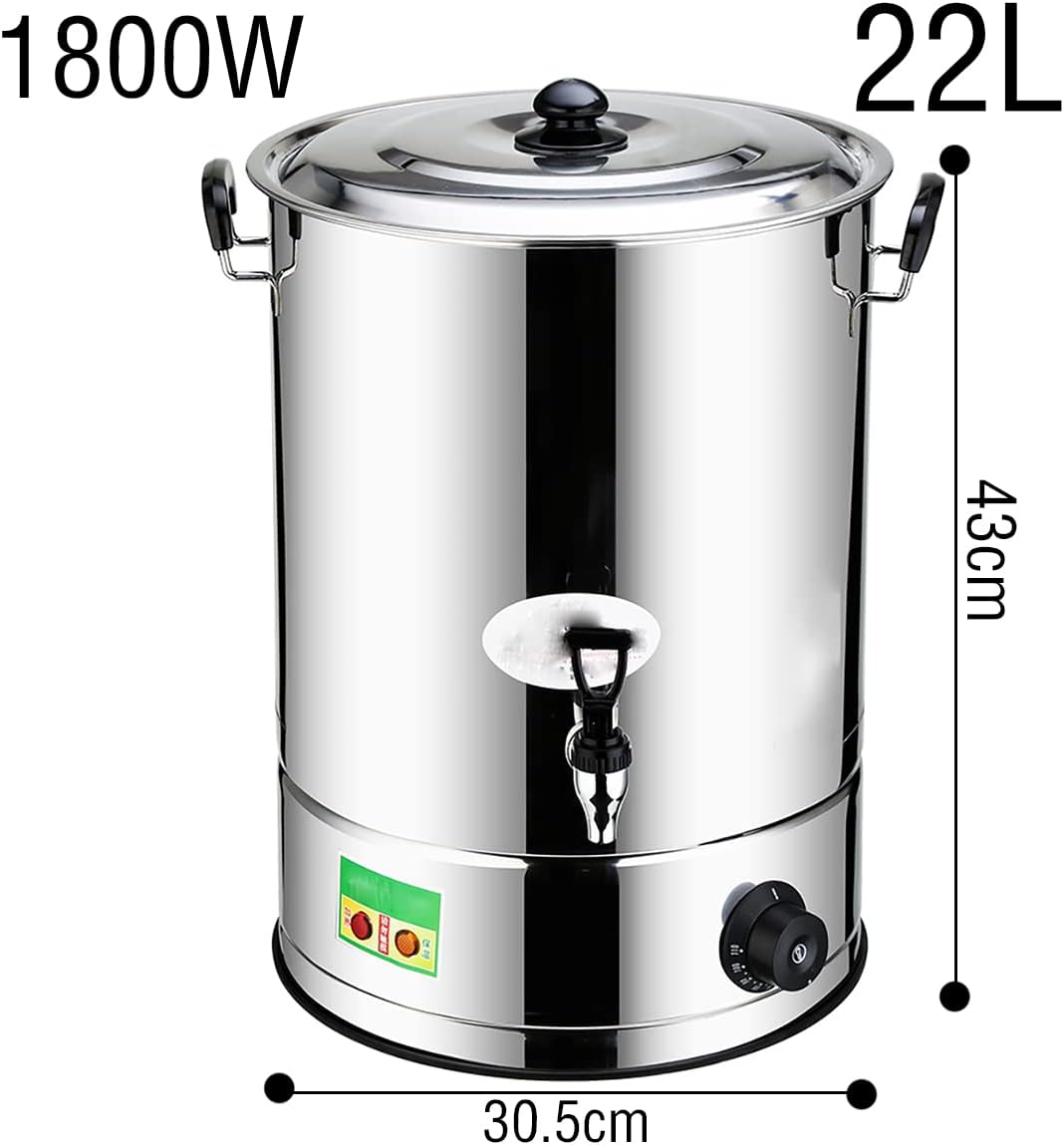 Water Dispenser Catetea Urn with Faucet,Electric Cateurn Hot Boiler, for Brewing/Buffet/Commercial (A 22L)