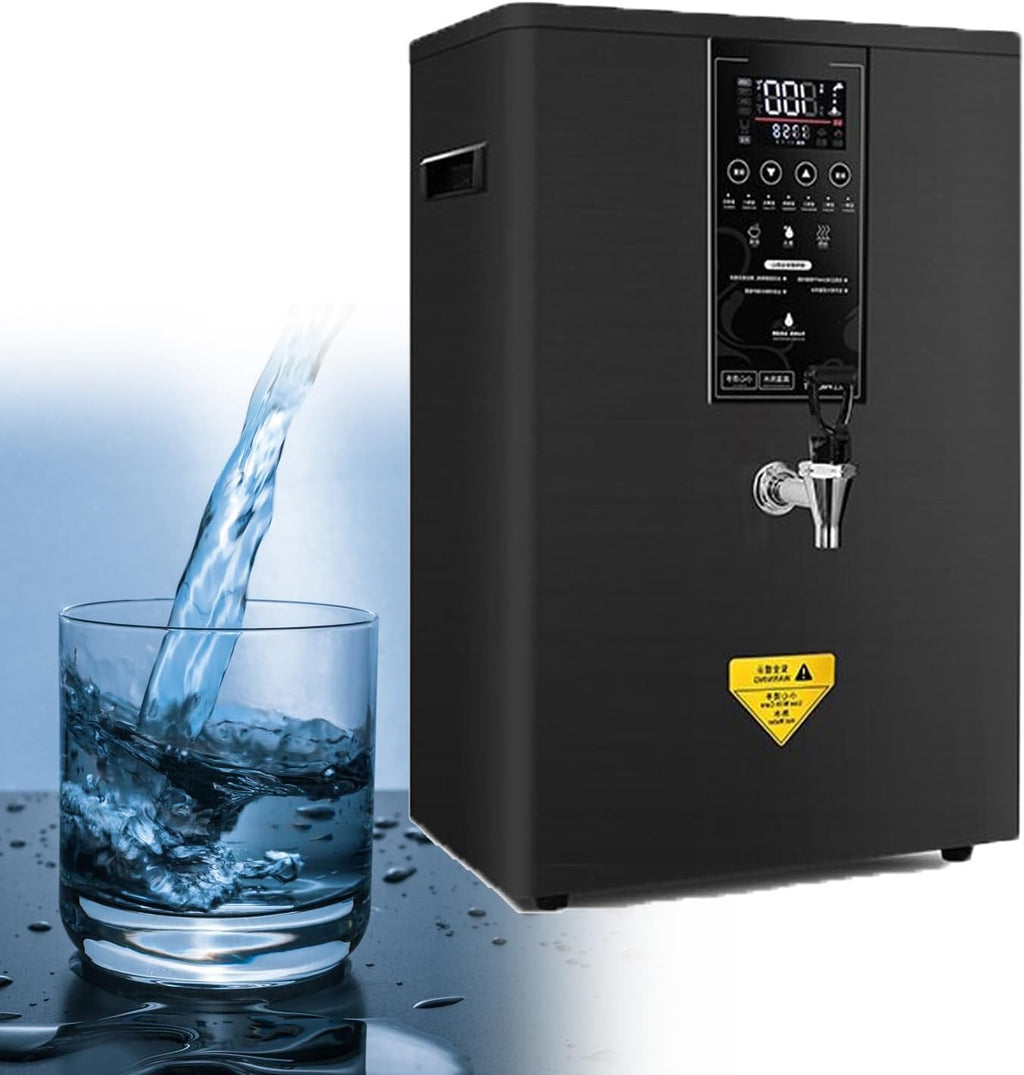 Hot Water Dispenser, Instant Water Dispenser, with Filtration and Heating, Temperature Touch Screen for Restaurants, Cafes, Bars, Milk Tea Shops,Black-50L