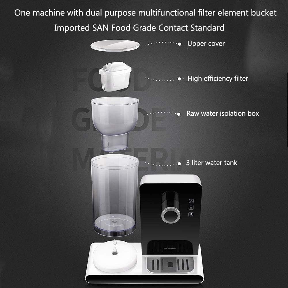 Home Instant Heating Desktop Water Machine 3 Second Hot Instant Water Dispenser with 5 Levels Temperature Control for Office Home Dorm (Pink)