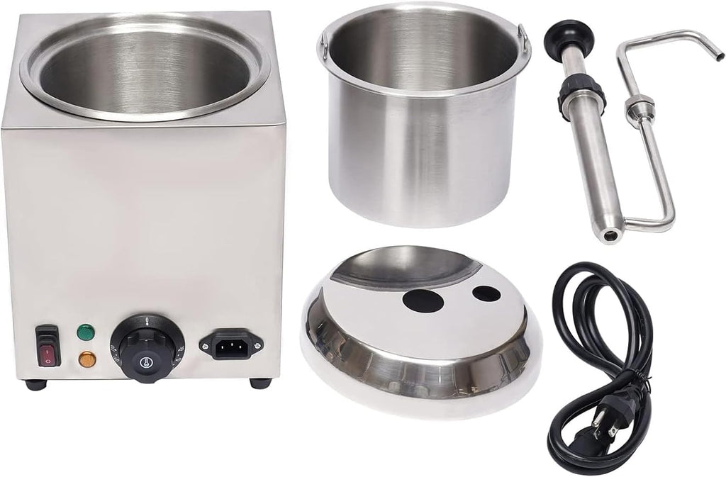30-110℃ Sauce Pump Dispenser, Electric Cheese Warmer Dispenser, Commercial Hot Fudge Warmer for Restaurants, Snack Stations, Cupcake Store