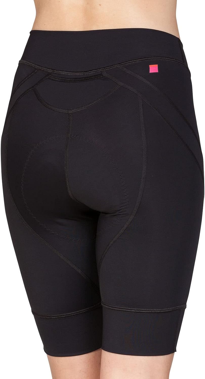Terry Bike Shorts Women Padded, Euro Shorts High Waisted Compression Cycling Shorts for Women with Padding Endurance Riding