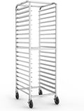 TenUp 20-Tier NSF Aluminum Sheet Pan Rack, Commercial Bakery Cooling & Storage Cart with Wheels, Heavy-Duty Bun Rack – 26' L x 20' W x 69' H