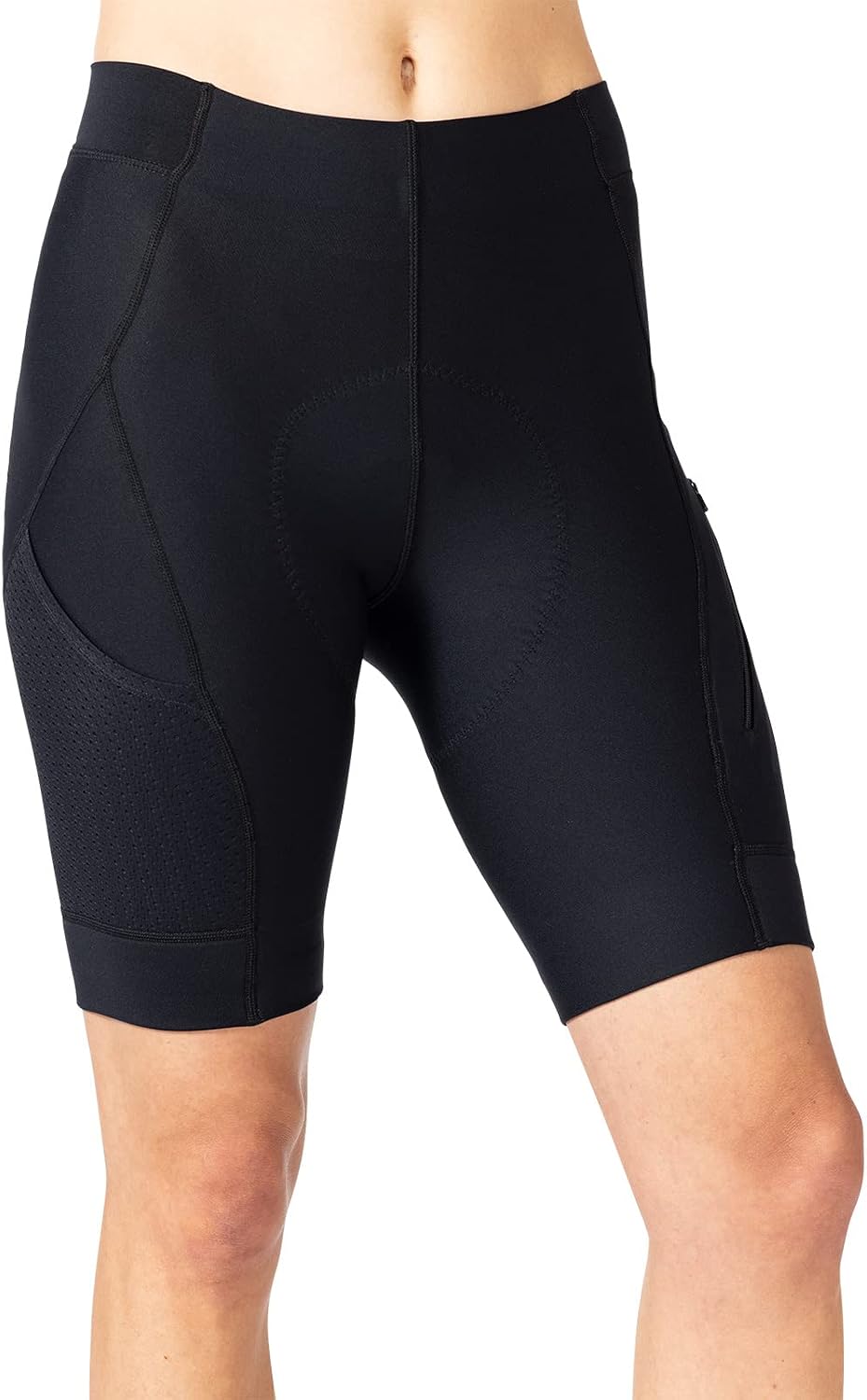 Terry Bike Shorts Women Padded Grand Touring Bike Shorts for Women Cycling with Pockets Compression Flex Air Tour Chamois