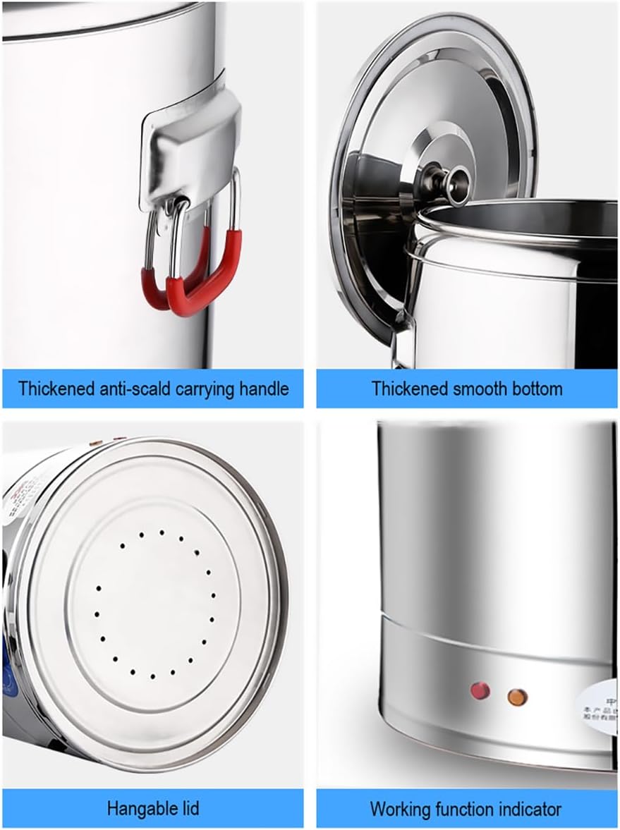 Large Capacity Catering Urn,30L/40L/50L/60L Hot Water Boiler Dispenser,Stainless Steel - 30-110°C Temperature Control for Cafe,Home (40L)
