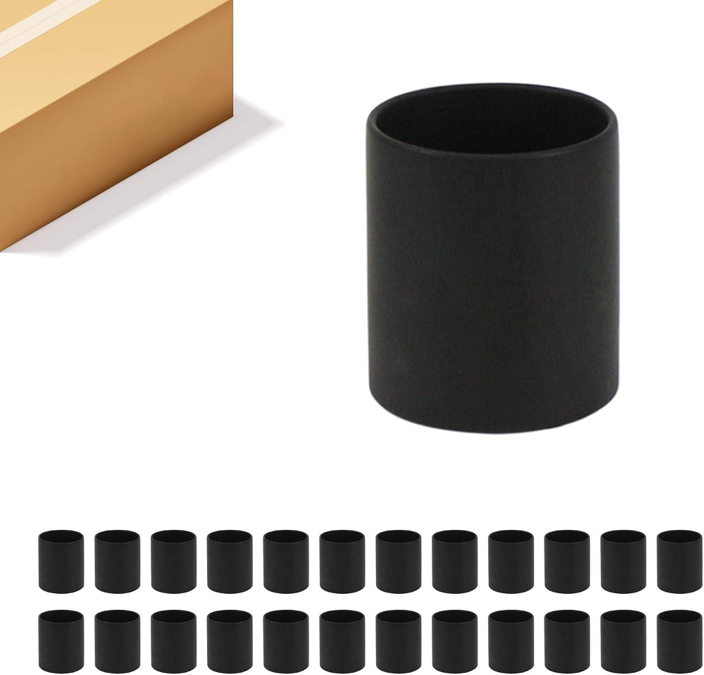 WGVI Matte Black Ceramic Cylinder Vase Width 3.75' Height 4', Flower Arrangements, Candle Holder, Terrarium Planter Pot, Tabletop Storage Container Organizer Pen Brush Holder, Bulk Wholesale, 24 Pcs