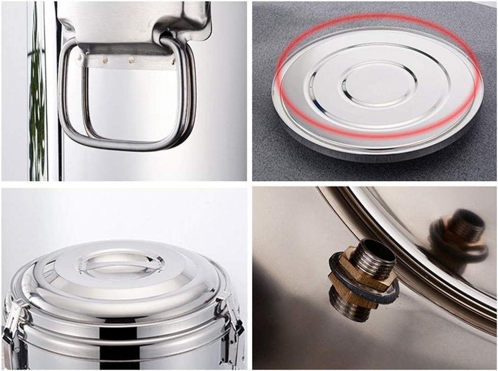 Drink Dispenser Hot Water Dispenser Insulated for Tea Ice Bucket Beverage Warmers Stainless Steel Urn for Coffee Water Milk Tea Sweet Wine Soup for Parties