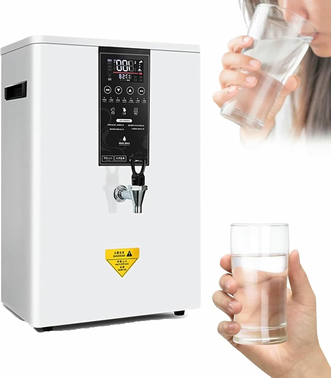 Instant Hot Water Dispenser, Wall Mounted Mains Fed Unit Water Dispenser, Ice and Warm Dual, with LED Smart Control Panel