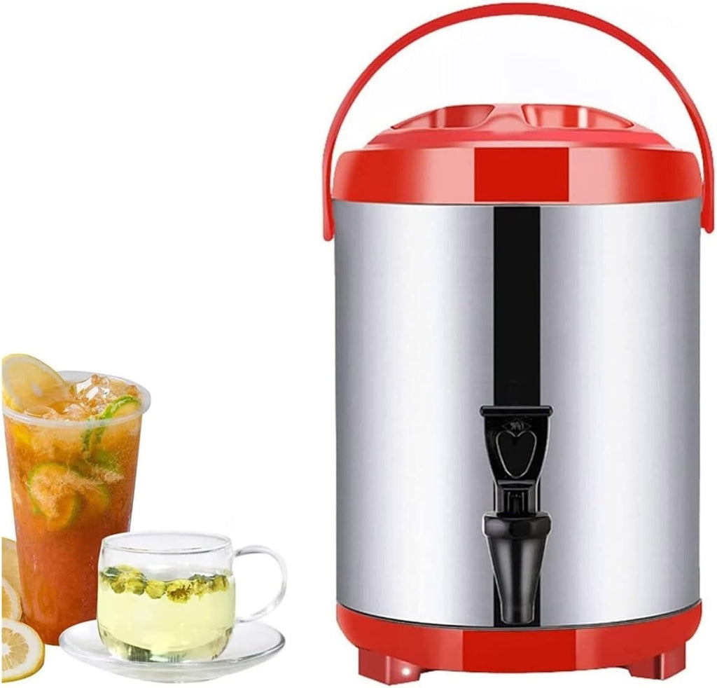 Stainless Steel Hot Water Dispenser with Lid and Spigot - Insulated Beverage Server for Coffee, Tea, Party Drinks, Large Capacity 6L to 20