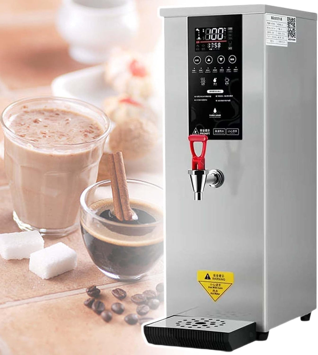 Commercial Electric Hot Water Dispenser,60L/h Large Output,Stainless Steel Drinking Hot Water Boiler,for Tea Coffee/Dessert Shop Hotel,Silver