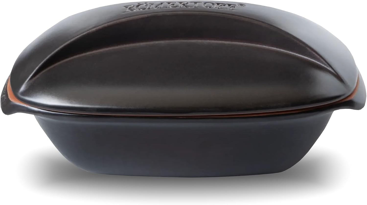 Romertopf Culinario Clay Roaster | Non-Stick Dutch Oven | Healthy Pot Cooking | Clay Baker | Versatile Cooking Vessel - 3.2 Quart (3 Liters) For Up To 4 People - Black