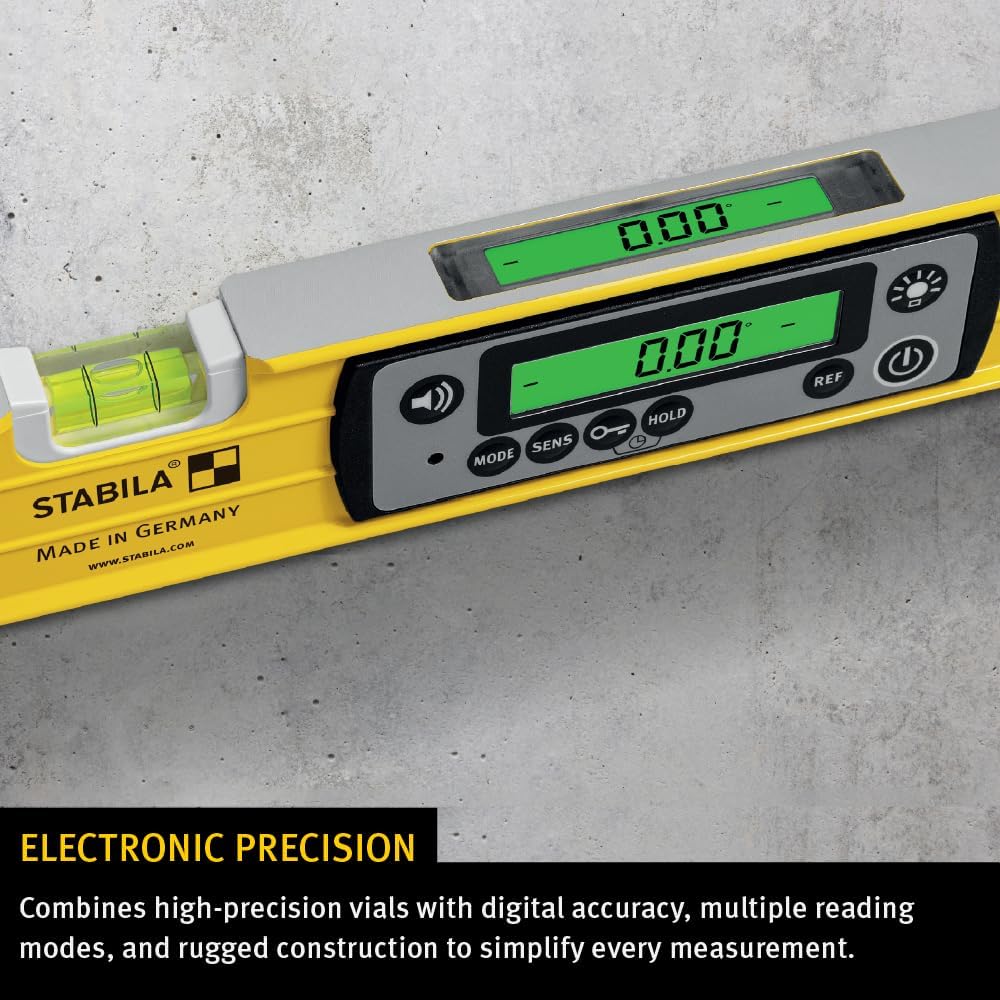 STABILA TECH LEVEL 196 Digital Spirit Level, 24 Inch, Cat. Number 39520