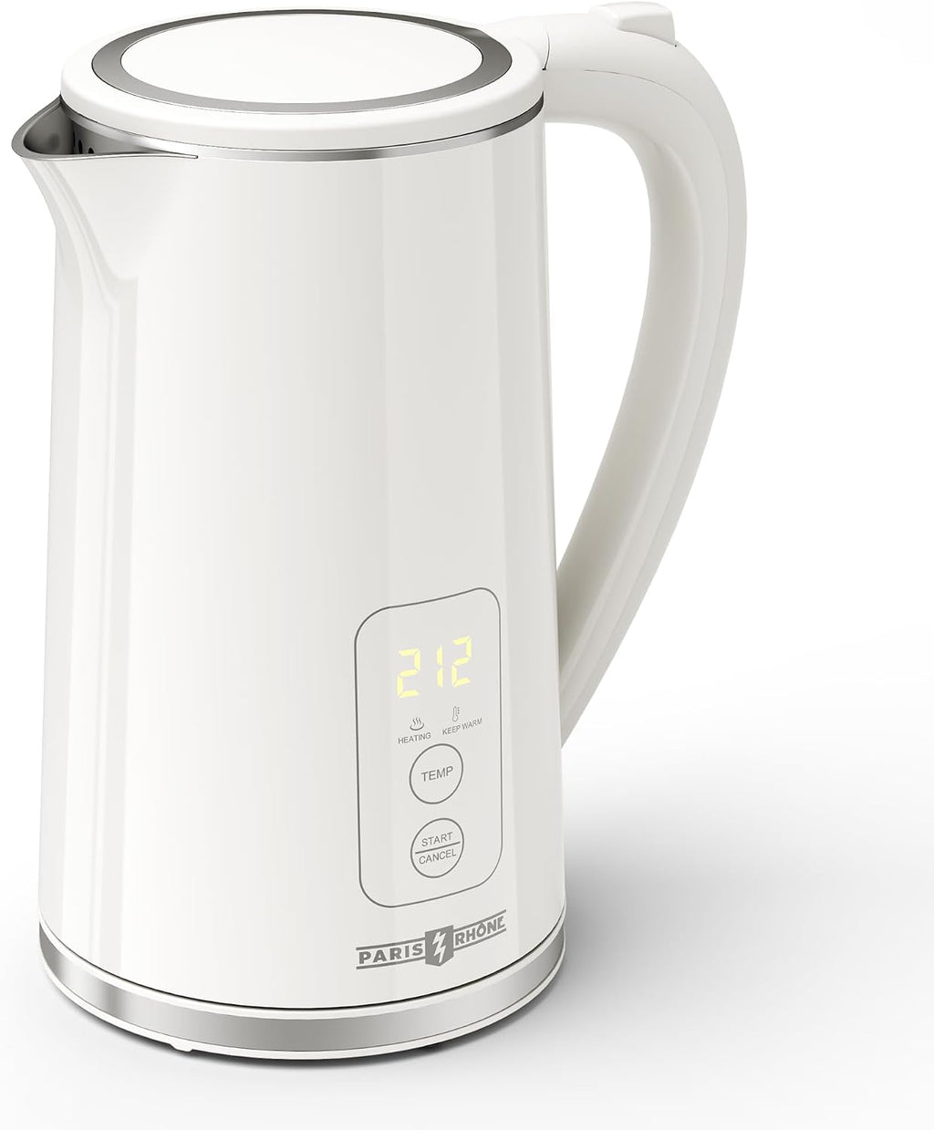 PARIS RHÔNE Electric Kettle Temperature Control, 1.7L Electric Tea Kettle Water Boiler, 4H Keep Warm with 6 Presets, LED Screen Electric Kettles for Boiling Water, Boil-Dry Protection, BPA Free