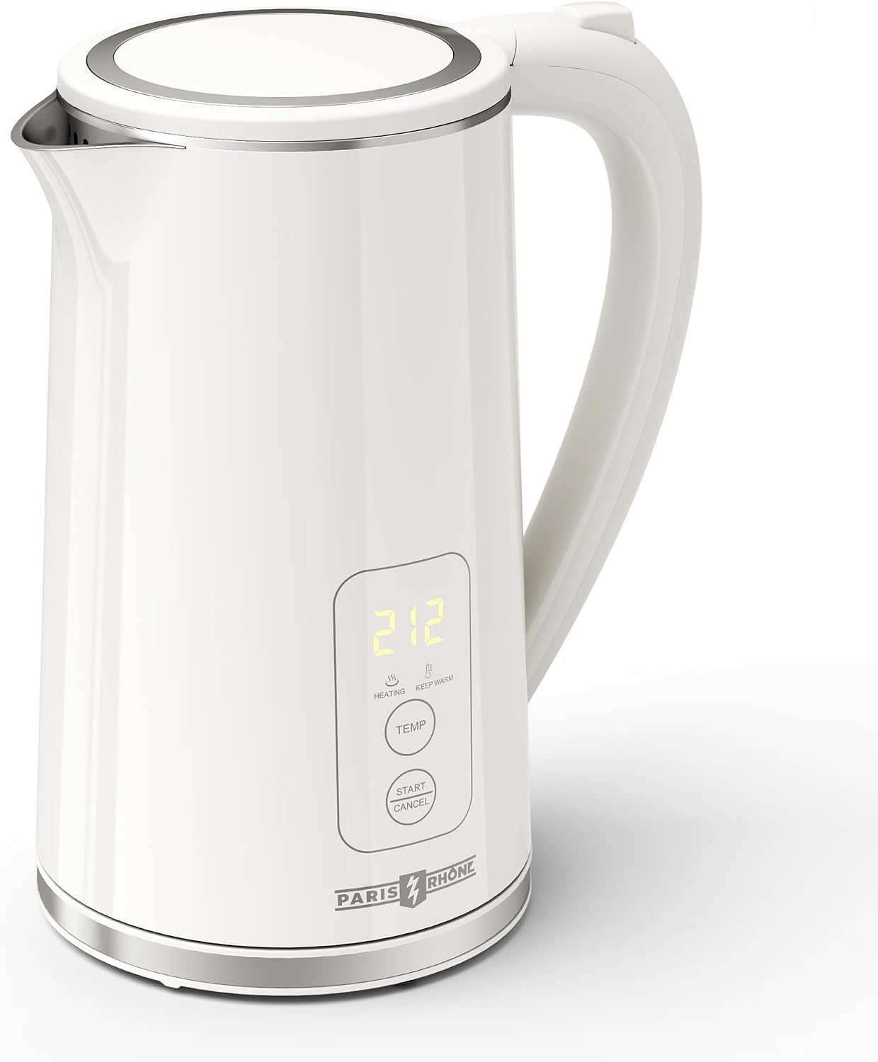 PARIS RHÔNE Electric Kettle Temperature Control, 1.7L Electric Tea Kettle Water Boiler, 4H Keep Warm with 6 Presets, LED Screen Electric Kettles for Boiling Water, Boil-Dry Protection, BPA Free