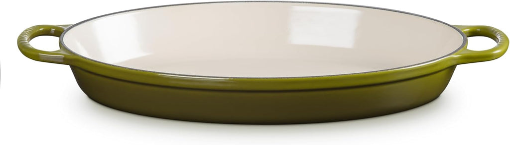 Le Creuset Enameled Cast Iron Signature Oval Baker, 3 qt., Olive
