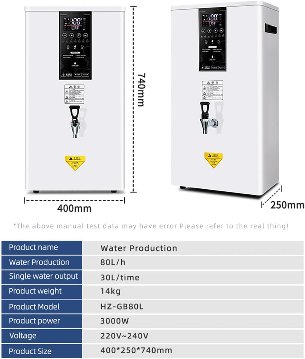 Instant Hot Water Dispenser Tankless Electric Water Heater with LCD Display, 2500W Fast Boiling, 304 Stainless Steel Filter, Quiet Operation for Home Office Kitchen Coffee Bar