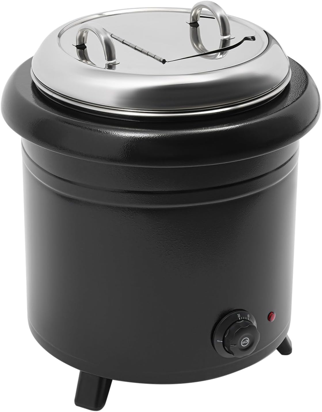 Soup Warmer, 13.8Qt Commercial Soup Warmer Temperature Control, 400W Electric Soup Kettle with Lid Detachable Stainless Steel Insert Pot for Restaurant and Big Family, Party, Black