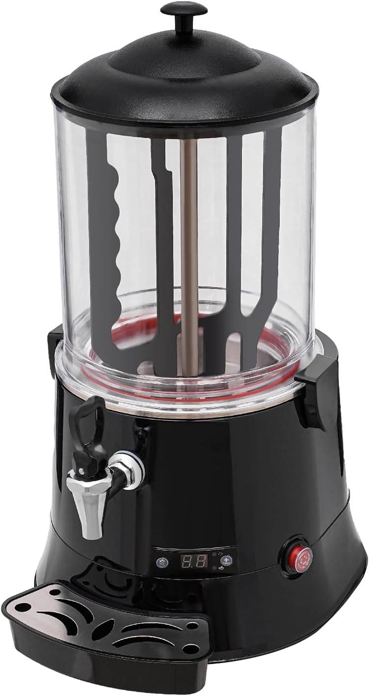 10L Hot Chocolate Machine 400W Hot Chocolate Dispenser 86-194℉ Temperature Control Hot Chocolate Maker & Dispenser for Milk, Tea, Coffee