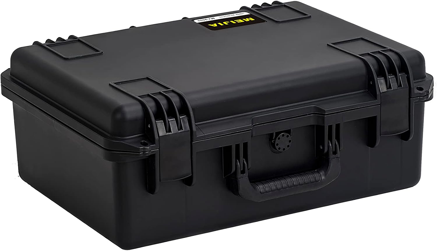 MEIJIA Portable Premium Waterproof Hard Compact Compact Case with customizable fit foam,Lightweight and Strong Design,21.2'x16.0'x8.3',Elegant Black