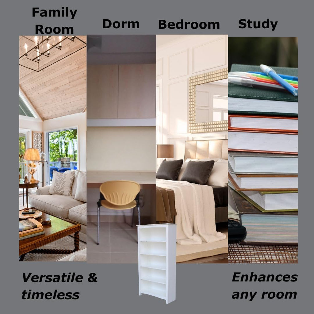 International Concepts Shaker Bookcase - 60' H White