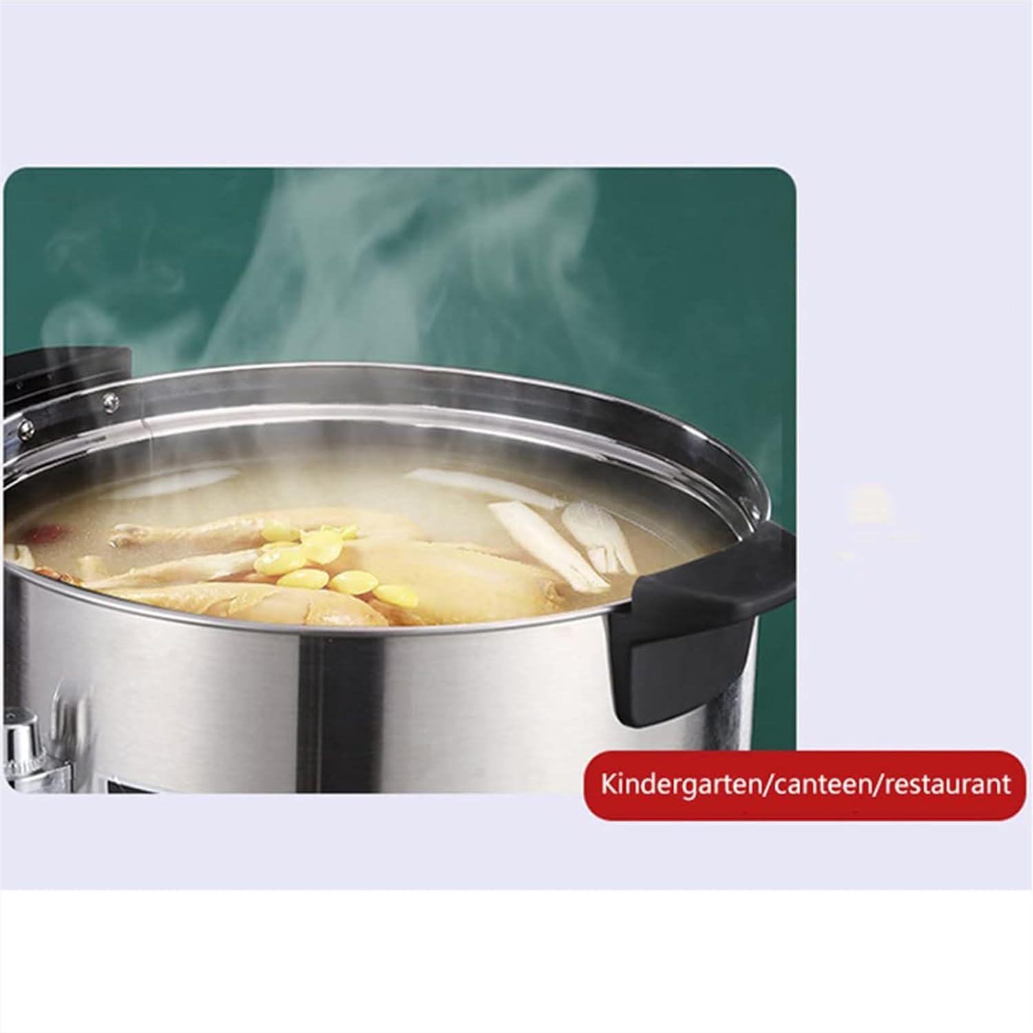 Commercial Milk Tea Urn, Electric Stainless Steel Hot Water Urn Insulated Bucket with Tap, Catering Urn for Beverage Coffee Shop Canteen (48L)