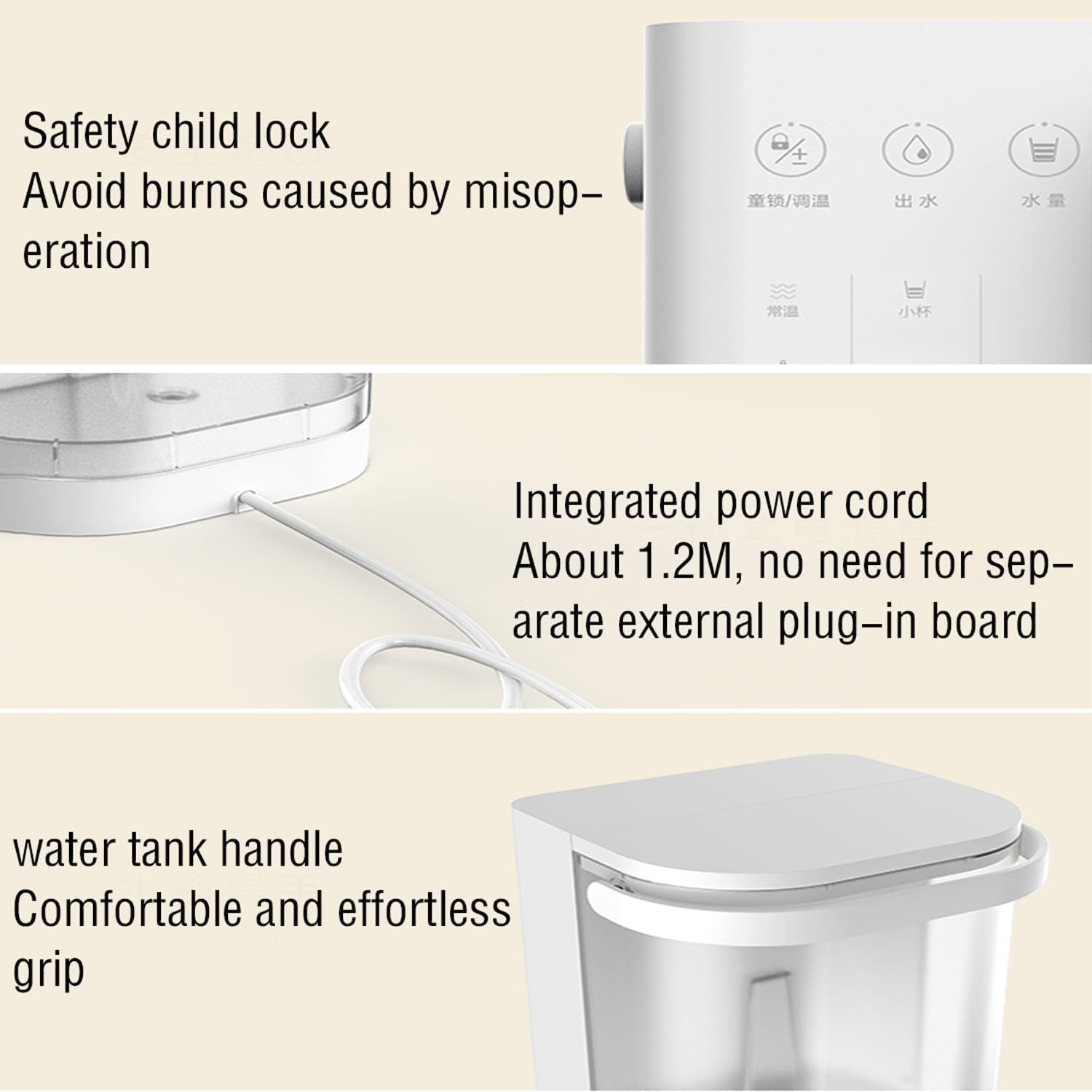 instant hot water kettle hot cocoa dispenserSmall instant hot household water purifier tabletop pumping water boiler 4-stage temperature control(Color:a)