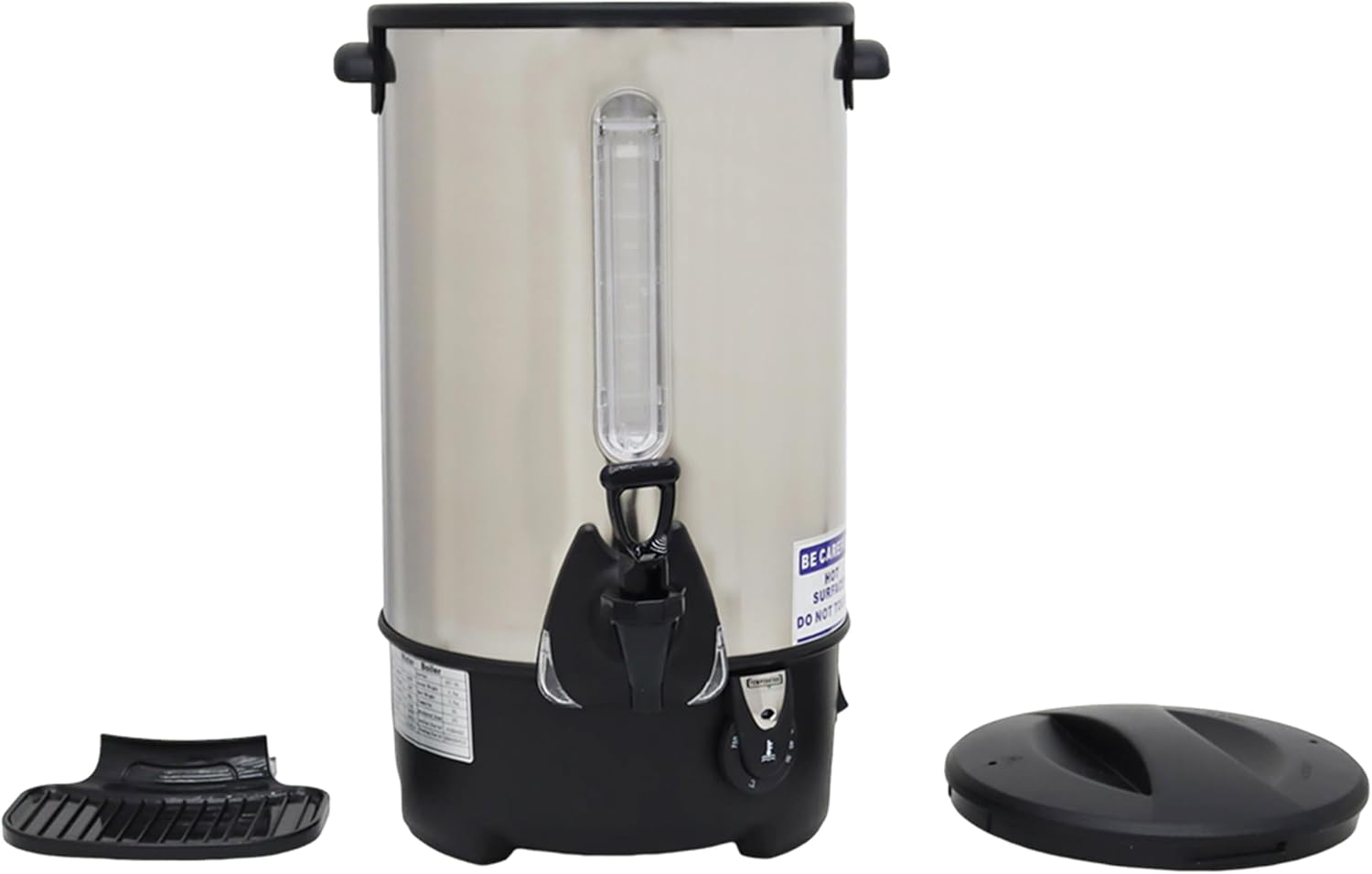 110V Combination Water Boiler 1500W Hot Water Dispenser 9.7L Stainless Steel Commercial Electric Boiling Bucket Multi-stage Temperature Control for Milk Tea Coffee Shop