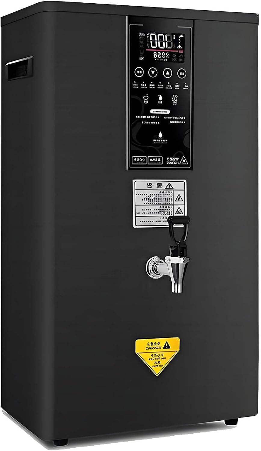 3000W Electric Instant Hot Water Dispenser, Wall-Mounted Tea Coffee Kettle Combination Water Boilers Commercial Hot Water Dispenser Step-Heating Boiling Water Machine for Home Office Black-50L