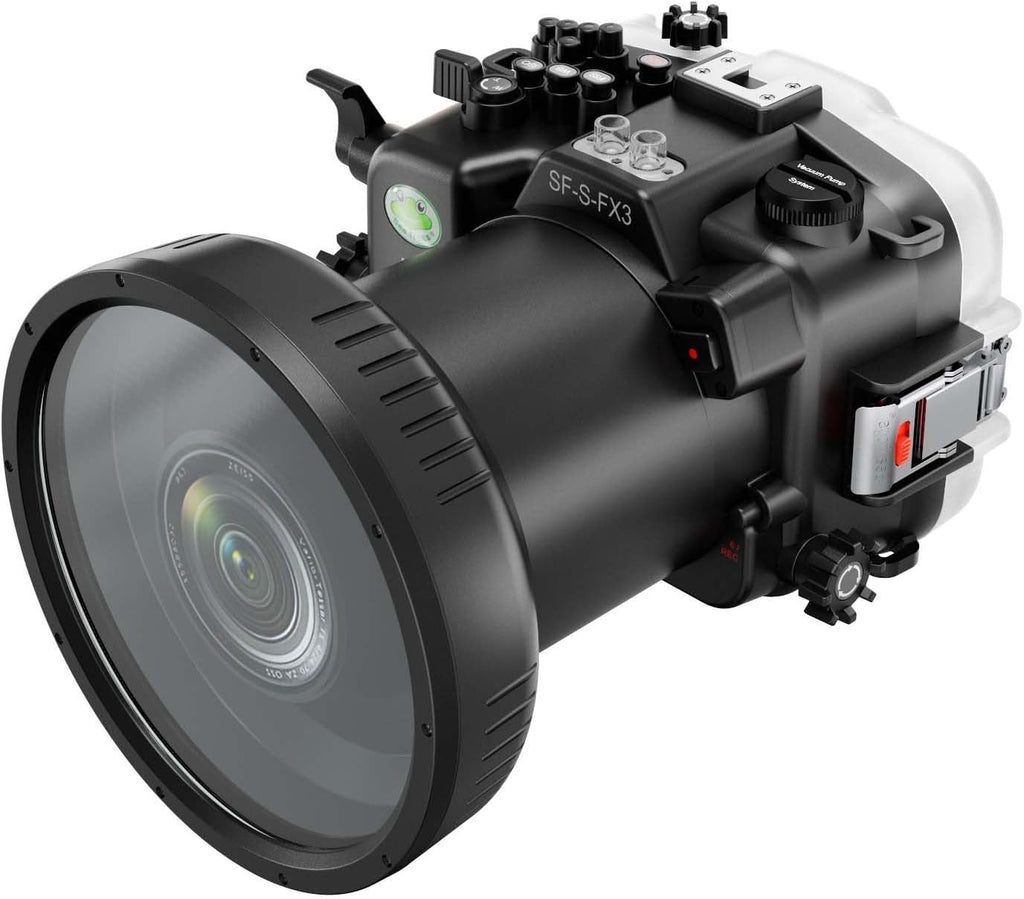 Seafrogs Underwater Housing for Sony FX3 I FX30, [40M/130FT] Waterproof Case Scuba Diving Housing for Sony ILME-FX3 I FX30 +24-70 mm F2.8 GM, FE 16-35mm F2.8 GM, for Sigma 24-70mm F2.8