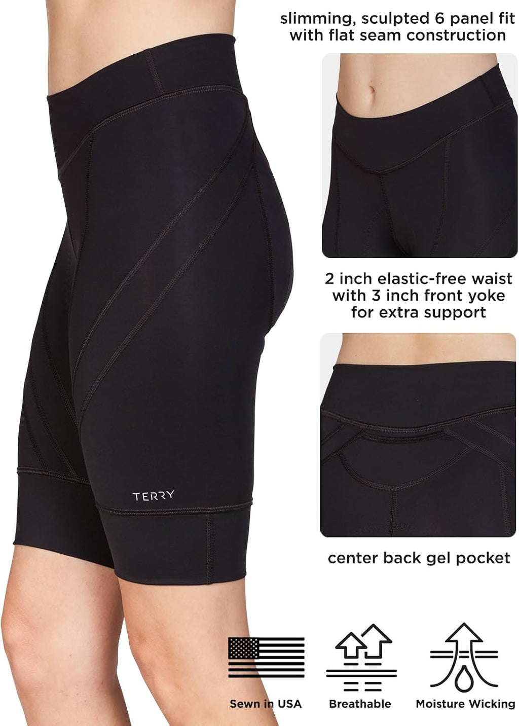 Terry Bike Shorts Women Padded, Euro Shorts High Waisted Compression Cycling Shorts for Women with Padding Endurance Riding
