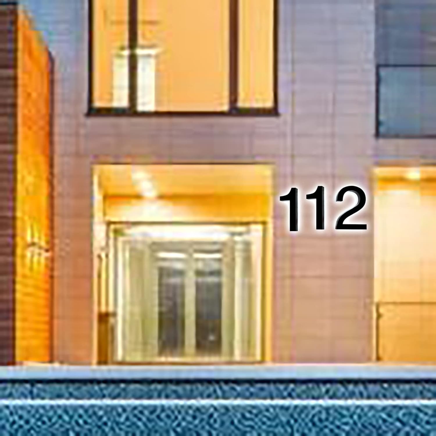 Illuminated LED House Numbers Modern, 18' Large Backlit LED House Numbers Plaque For Outside, Light Up Adresse Civique For Home, White Light,6