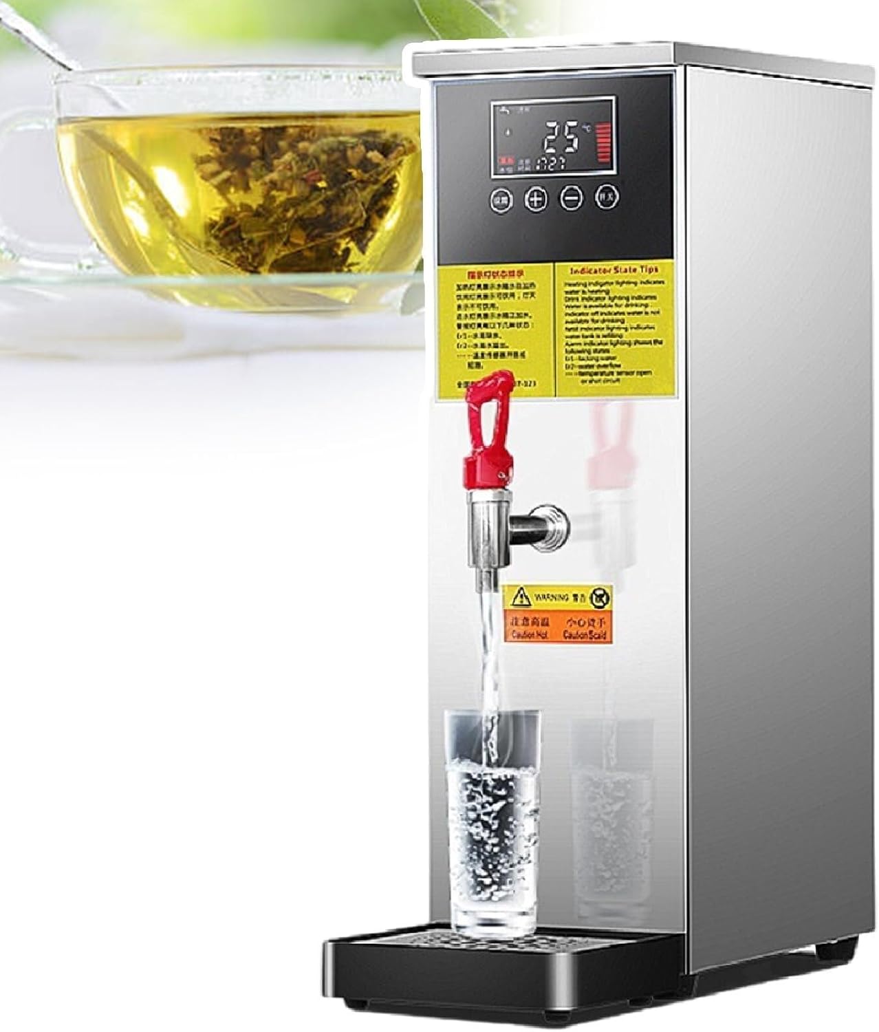 Stepping Type Boiling Water Machine,Water Boiler, Commercial Hot Water Boiler,24-Hour Timer Reservation,Temperature Control, Stainless Steel Automatic Water Heater(Silver,40l)